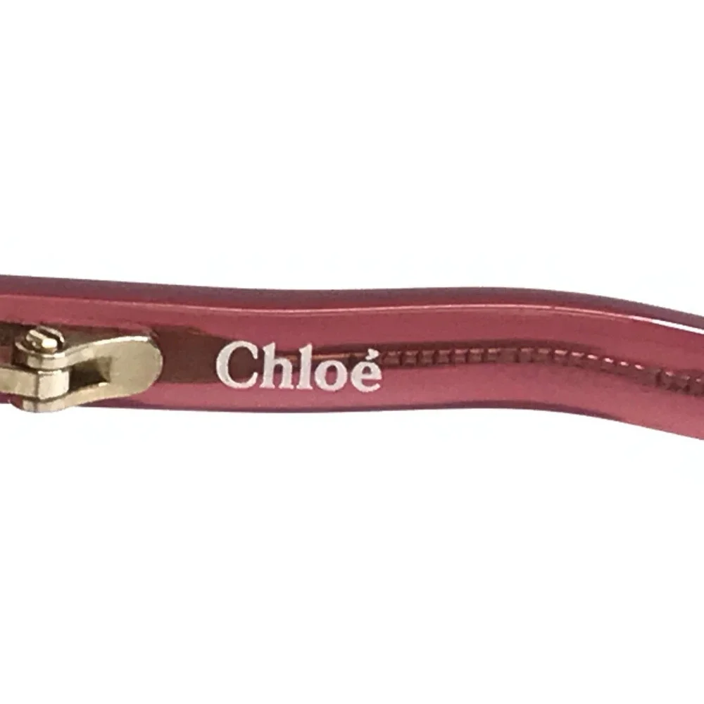 Chloe Eyeglasses Frames CH0089O 004 Opal Burgundy Cat Eye Full Rim 54-16-145